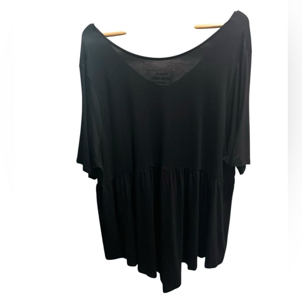 Torrid Super Soft Babydoll Tunic Top Black Size 4 - Picture 2 of 5
